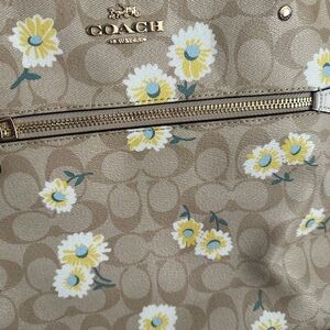 Coach Tan Floral Tote Bag